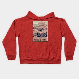 Vintage Grand Canyon Poster Kids Hoodie